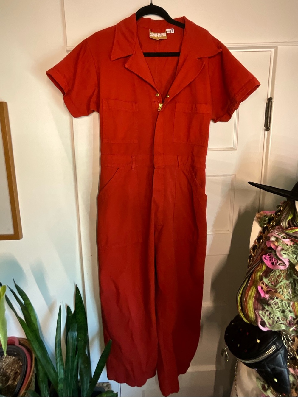 Big Bud Press Short-Sleeve Utility Jumpsuit Burnt Terracotta XLP